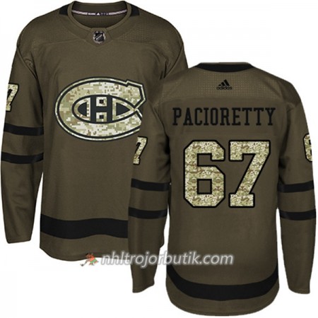 Män Ishockey Montreal Canadiens Tröja Max Pacioretty 67 Adidas 2017-2018 Camo Grön Authentic